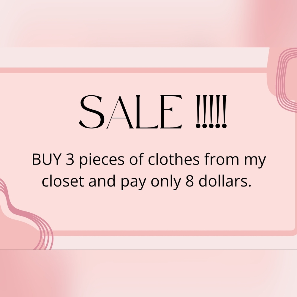 SALE  SALE SALE SALE. 3 FOR 6